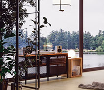 Interior with lake view